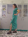 034 Dark Green long dress with   stretchable chest1 (7).webp