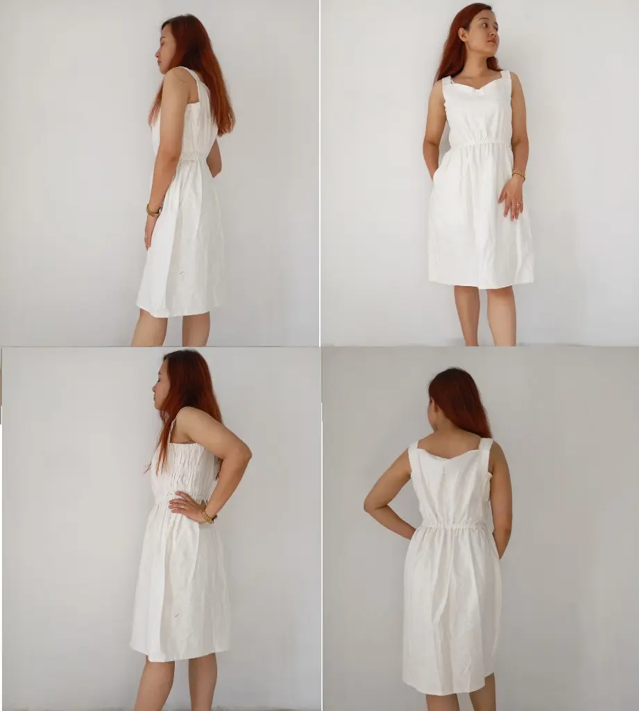 48 Linen White sleeveless medium skirt with flexible chest (5).webp