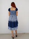 074 Cotton white dark blue horizontal pattern ruffle medium dress (13).webp