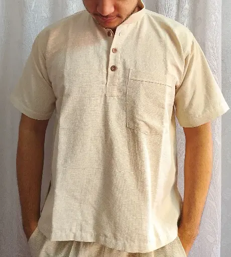 Hemp cotton Top / T shirt/ polo shirt men